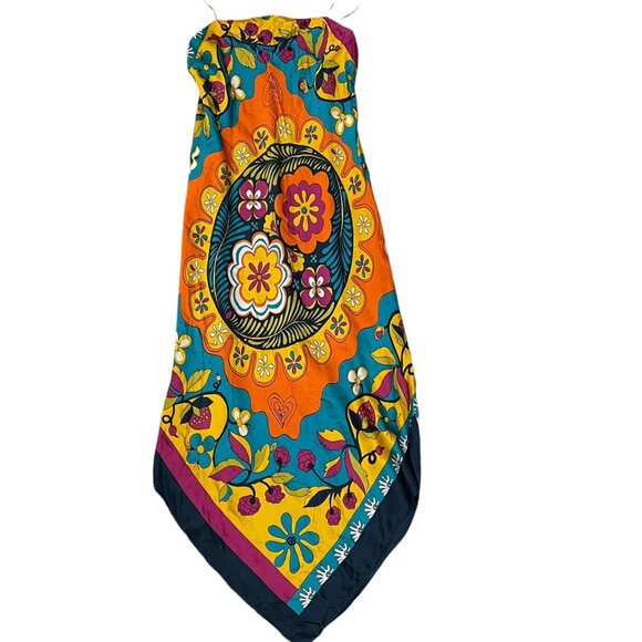 Cache Womens Multicolor Floral Halter Dress Size 4 - Picture 3 of 10